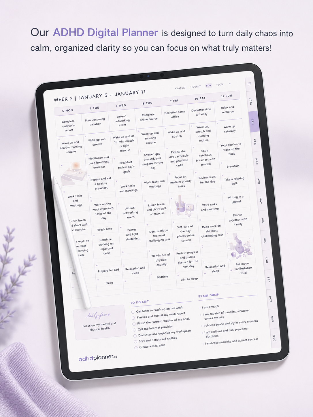 Still feeling overwhelmed by mess and unfinished tasks? This ADHD Cleaning Planner helps make cleaning feel easier.