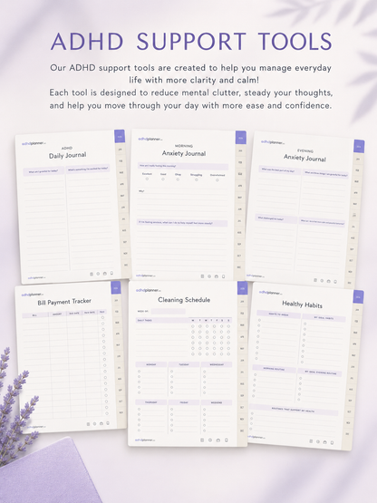 Still feeling overwhelmed by mess and unfinished tasks? This ADHD Cleaning Planner helps make cleaning feel easier.